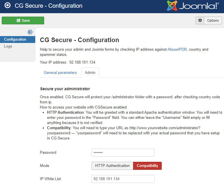 cgsecure config